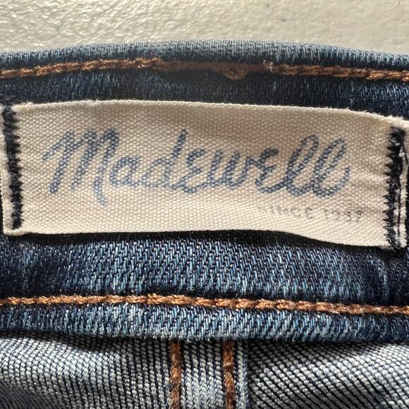 Madewell (25) 25x27.5 Short High Rise Alley Straight Jeans Blue Dark Wash - Picture 8 of 10